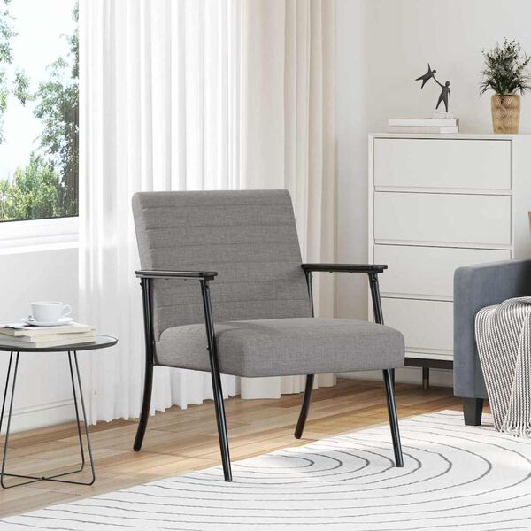 vidaXL kreslo Sivohned&aacute; 59 x 75 x 78 cm l&aacute;tka