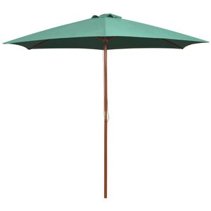 vidaXL Slnečn&iacute;k 270x270 cm, dreven&aacute; tyč, zelen&yacute;