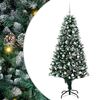 vidaXL Umel&yacute; vianočn&yacute; stromček Zelen&aacute; 180 cm PVC a Oceľ a Plast