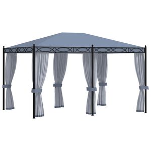 vidaXL Alt&aacute;nok so sieťkami 3x4 m, antracitov&yacute;, oceľ