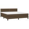 vidaXL Boxspring posteľ s matracom tmavohned&aacute; 180x200 cm l&aacute;tka