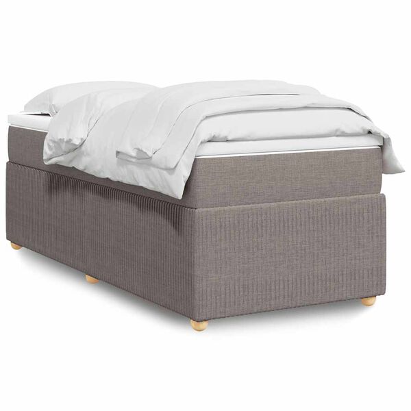 vidaXL Boxspring posteľ s matracom sivohned&yacute; 100x200 cm l&aacute;tka