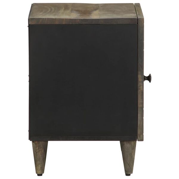 vidaXL Nočná skrinka Svetlosivá 40x33x46 cm Masívne drevo Mango