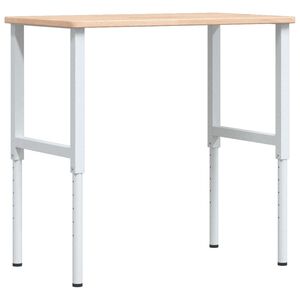 vidaXL Pracovn&yacute; st&ocirc;l 100x60x(71,5-98) cm dubov&yacute; mas&iacute;v obdĺžnikov&yacute;