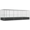 vidaXL Voli&eacute;ra s nadstavcom strieborn&aacute; 625x207x212 cm oceľ