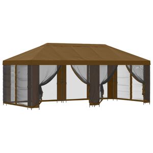 vidaXL Z&aacute;hradn&yacute; alt&aacute;nok so bočn&yacute;mi stenami 6 x 3 m Sivohned&aacute;