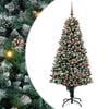 vidaXL Umel&yacute; vianočn&yacute; stromček Zelen&aacute; 180 cm PVC, oceľ a plast