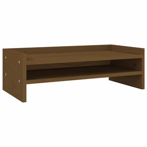vidaXL Stojan na monitor medovo-hned&yacute; 50x24x16 cm mas&iacute;vna borovica