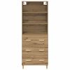 vidaXL Highboard Remeseln&yacute; dub 69,5 x 32,5 x 180 cm Kompozitn&eacute; drevo