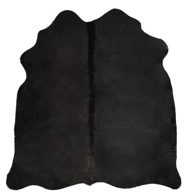 vidaXL Koberec pravá hovädzia koža čierny 150x170 cm
