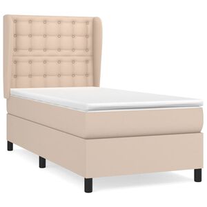 vidaXL Boxspring posteľ s matracom kapuč&iacute;nov&aacute; 80x200 cm umel&aacute; koža