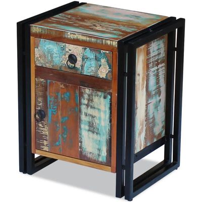vidaXL Nočný stolík, recyklovaný masív