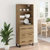 vidaXL Highboard Remeseln&yacute; dub 69,5 x 34 x 180 cm Kompozitn&eacute; drevo