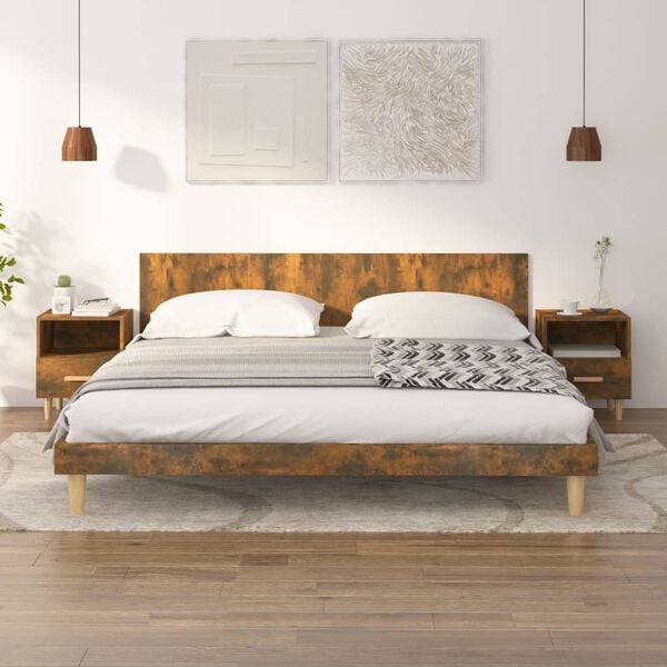 vidaXL Nočné stolíky 2 ks dymový dub 40x35x47 cm