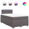vidaXL Boxspring posteľ s matracom siv&aacute; 120x190 cm umel&aacute; koža