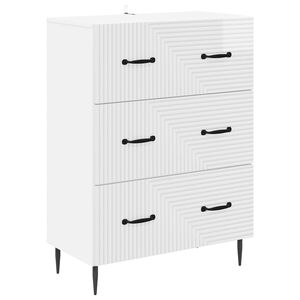 vidaXL Z&aacute;suvkov&yacute; kabinet Biela s vysok&yacute;m leskom 66 x 34,5 x 89,5 cm