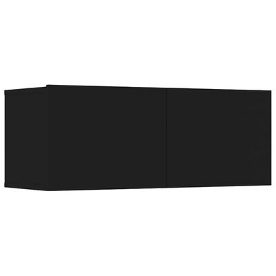 vidaXL 7-dielna súprava TV skriniek čierna spracované drevo