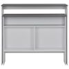 vidaXL Barový stôl s 2 stolovými doskami, bielo sivý 130x40x120 cm