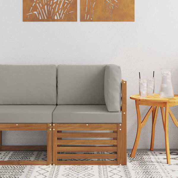 vidaXL Z&aacute;hradn&aacute; rohov&aacute; sedacia s&uacute;prava Pevn&eacute; ak&aacute;ciov&eacute; drevo Pr&iacute;rodn&aacute;