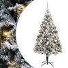 vidaXL Umel&yacute; vianočn&yacute; stromček Biela 180 cm PVC a Oceľ a Plast