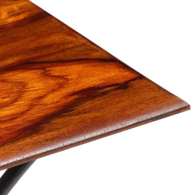 vidaXL Konferenčný stolík so zakrivenými nohami, sheeshamové drevo, 110x60x39 cm