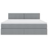 vidaXL Postel s &uacute;ložn&yacute;m prostorem a matrac&iacute; Svetlosiv&aacute; 160 x 200 cm