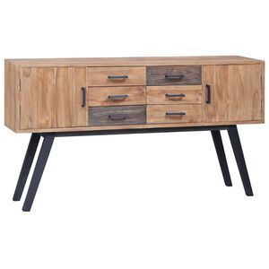 vidaXL Bočn&aacute; skrinka 110x30x75 cm mas&iacute;vne teakov&eacute; drevo
