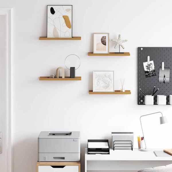 vidaXL Stenn&aacute; polica 4 pcs B&eacute;žov&aacute; 40 x 9 x 3 cm Kompozitn&eacute; drevo