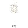 vidaXL LED vianočn&yacute; stromček Čierna 47 x 210 cm Oceľ 180 LED