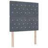 vidaXL LED box s pružinami s matracmi Tmavo &scaron;ed&aacute; 90 x 190 cm Zamat
