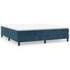 vidaXL Posteľn&yacute; r&aacute;m boxsping s matracom tmavomodr&yacute; 160x200 cm zamat