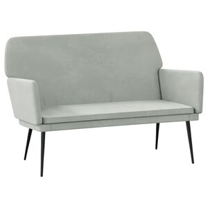 vidaXL Lavička bledosiv&aacute; 108x79x79 cm zamat