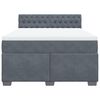 vidaXL Posteľn&yacute; r&aacute;m boxspring s matracom tmavosiv&yacute; 140x200 cm zamat