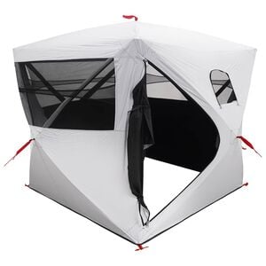 vidaXL Poľovn&iacute;cky stan Biela s blackoutom 143 x 143 x 165 cm