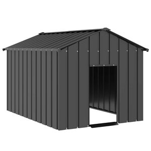 vidaXL B&uacute;da pre psa so strechou 113x153x101 cm, pozinkovan&aacute; oceľ