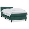 vidaXL Posteľn&yacute; r&aacute;m boxspring s matracom Tmavozelen&aacute; 80x210 cm zamat