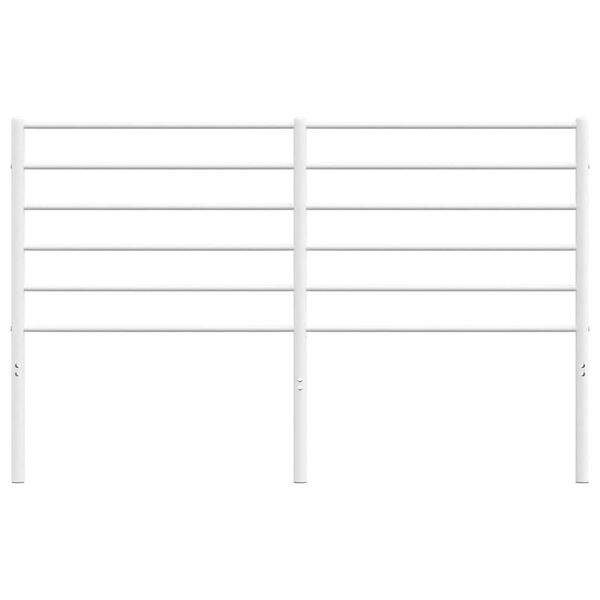 vidaXL Kovov&eacute; n&aacute;hradn&eacute; čelo postele, biele 135 cm