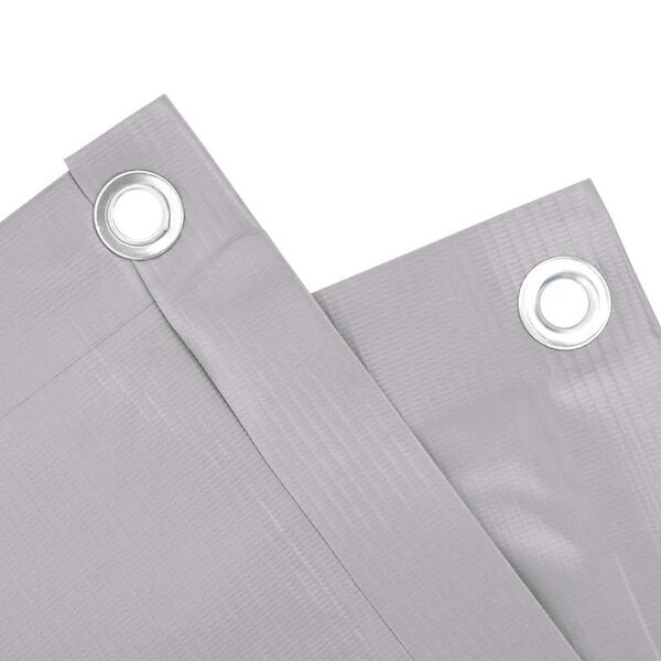 vidaXL Balk&oacute;nov&aacute; z&aacute;stena, siv&aacute; 700x75 cm, PVC