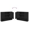 vidaXL Sada k&uacute;peľňov&eacute;ho n&aacute;bytku 5 pcs Čierna Spracovan&eacute; drevo a kov
