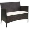 vidaXL Z&aacute;hradn&aacute; lavička 106 cm, polyratan, hned&aacute;