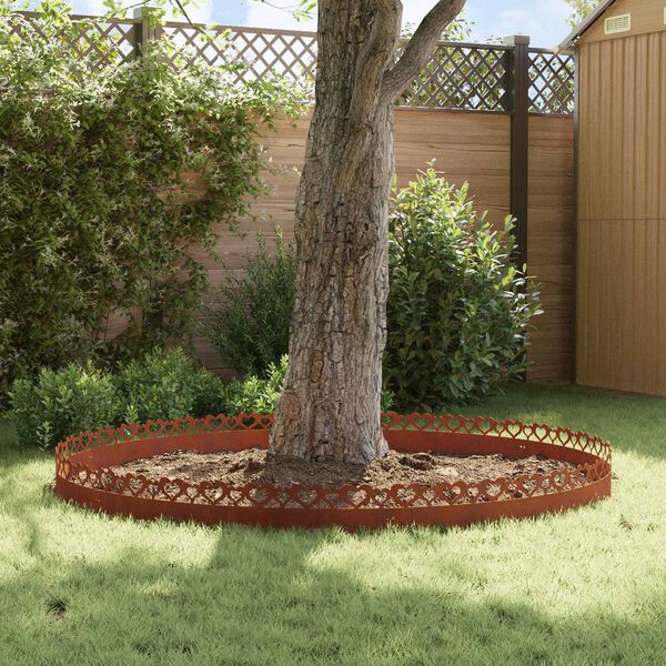 vidaXL Obrubn&iacute;ky tr&aacute;vnika 30 pcs Hrdzav&yacute; 103 x 0,05 x 22 cm