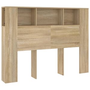 vidaXL Čelo postele so skrinkou dub sonoma 140x18,5x104,5 cm