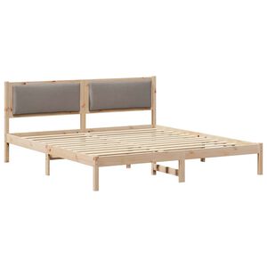 vidaXL R&aacute;m postele Sivohned&aacute; 180 x 200 cm Mas&iacute;vne borovicov&eacute; drevo