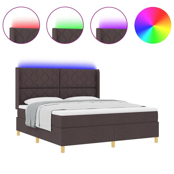 vidaXL Posteľ s pružinov&yacute;m r&aacute;mom s matracmi Hned&aacute; 180 x 200 cm l&aacute;tka