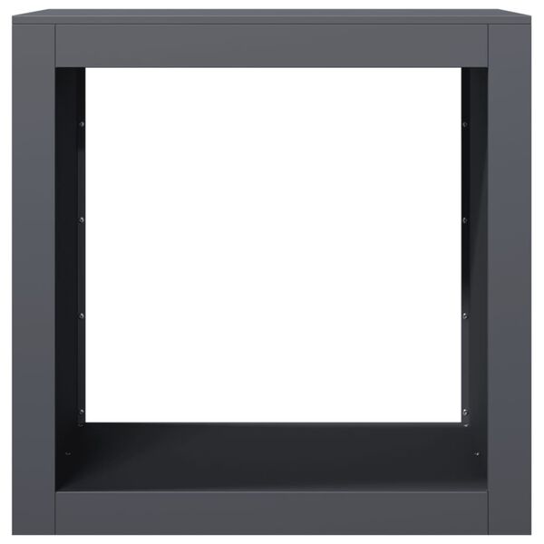 vidaXL Reg&aacute;l na krbov&eacute; drevo, antracitov&yacute; 60x40x60 cm, oceľ