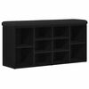vidaXL Lavička na top&aacute;nky Čierny dub 102 x 32 x 50 cm Kompozitn&eacute; drevo