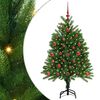vidaXL Vianočn&yacute; stromček s 150 LED-i so stojanom Zelen&aacute; 120 cm PE