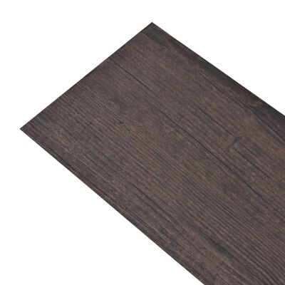 vidaXL Samolepiace podlahové dosky z PVC 5,02 m², 2 mm, tmavohnedé