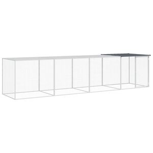 vidaXL Klietka pre kurčat&aacute; strecha antracitov&aacute; 403x98x90 cm poz. oceľ