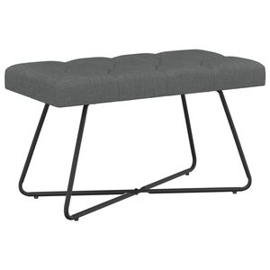 vidaXL Lavica s gomb&iacute;kov&yacute;m pre&scaron;&iacute;van&iacute;m Tmavosiv&aacute; 80 x 40 x 46 cm L&aacute;tka